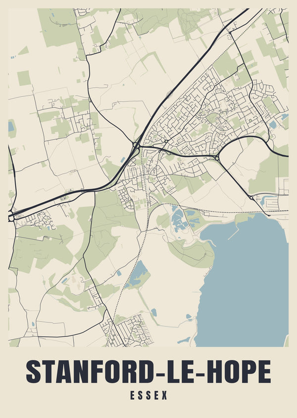 Stanford-le-Hope Street Map Poster