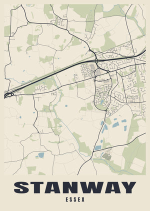 Stanway Street Map Poster