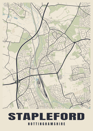 Stapleford Street Map Poster
