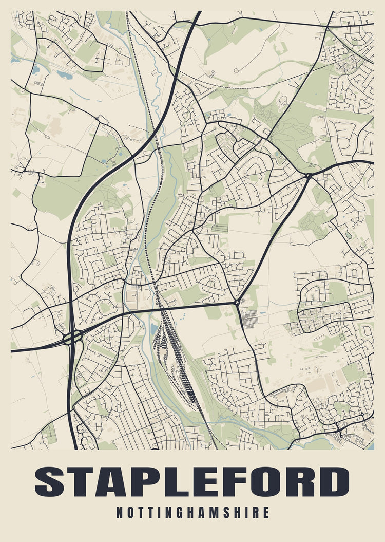 Stapleford Street Map Poster