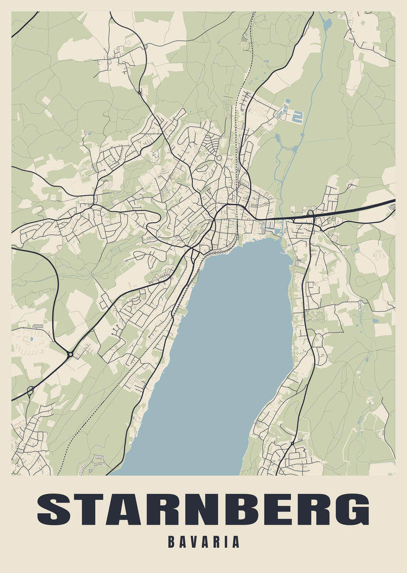 Starnberg Street Map Poster