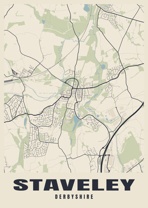 Staveley Street Map Poster