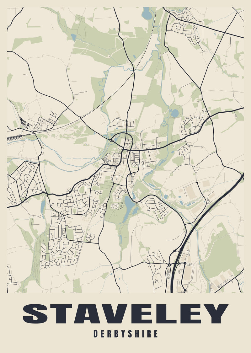 Staveley Street Map Poster