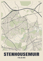 Street map poster of Stenhousemuir, Falkirk
