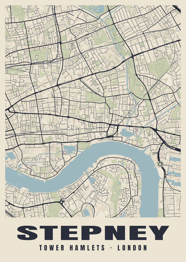 Stepney Heritage Street Map Poster
