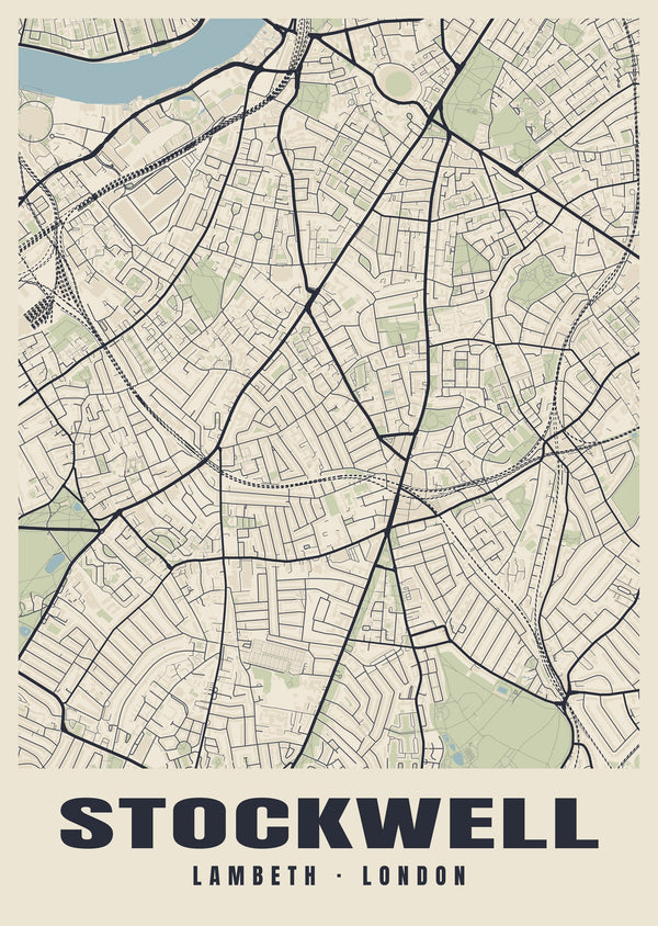 Stockwell Heritage Street Map Poster