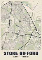 Street map poster of Stoke Gifford, Gloucestershire