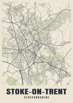 Stoke-on-Trent Street Map Poster