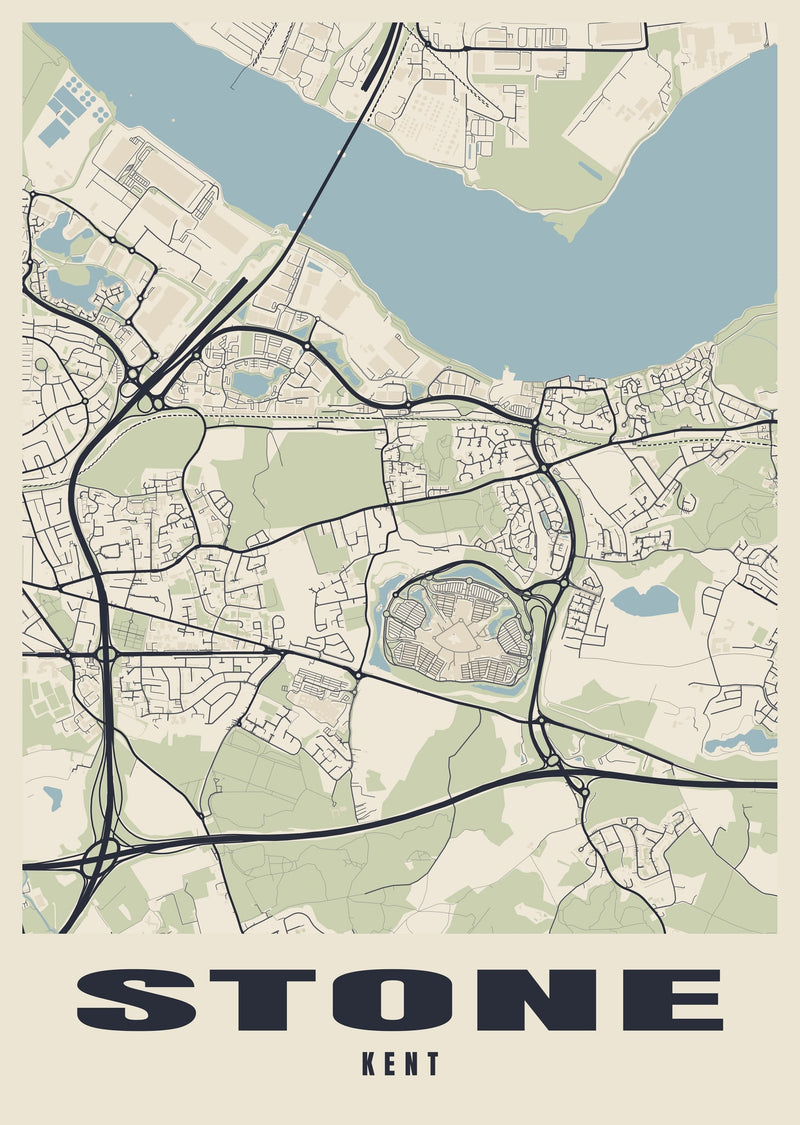 Stone Street Map Poster