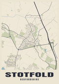Street map poster of Stotfold, Bedfordshire