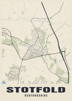Street map poster of Stotfold, Bedfordshire