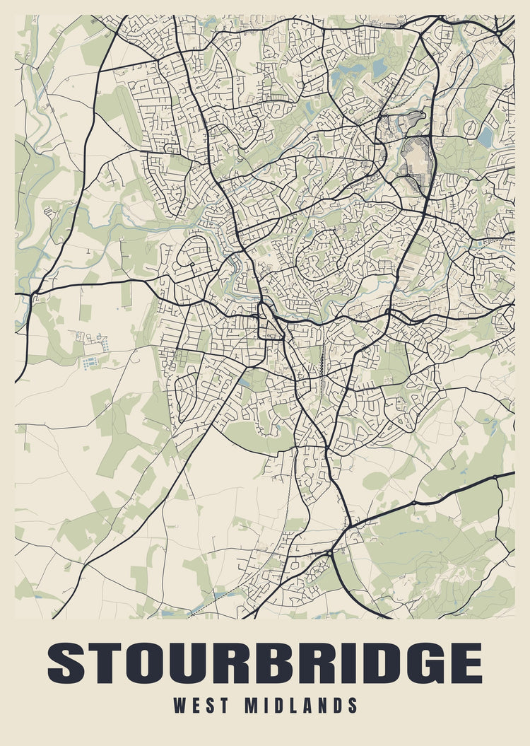 Stourbridge Street Map Poster