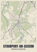 Street map poster of Stourport-on-Severn, Worcestershire