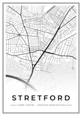 Street map poster of Stretford town centre, Greater Manchester