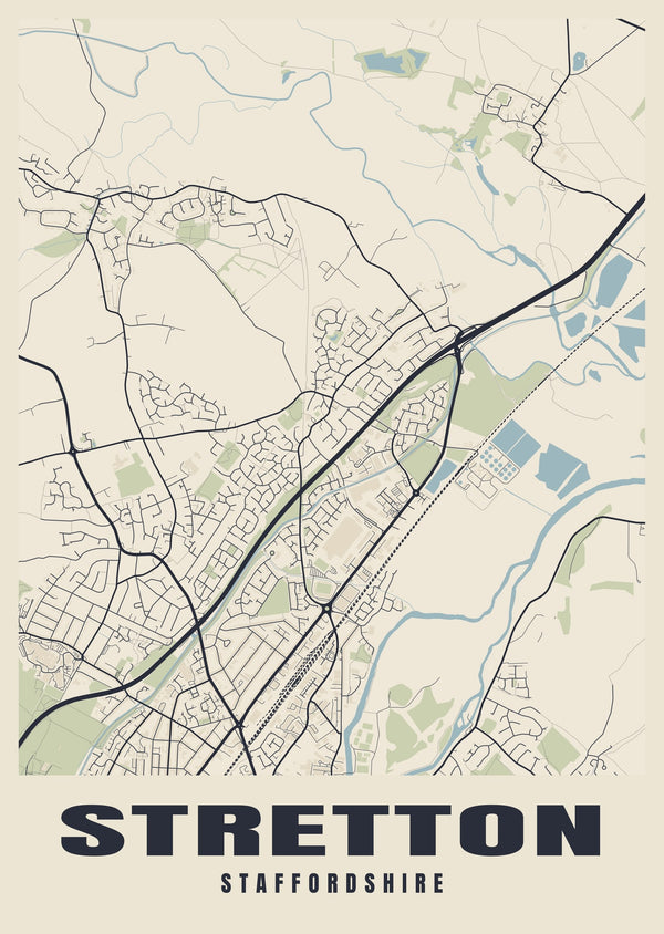 Stretton Street Map Poster
