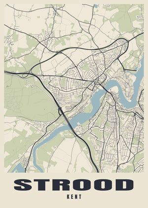 Strood Street Map Poster