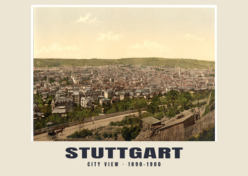 City View, Stuttgart, 1890–1900 heritage photograph