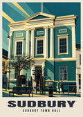 Sudbury Town Hall poster, Art Deco style