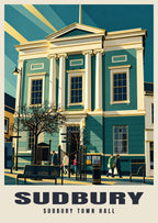 Sudbury Town Hall poster, Art Deco style