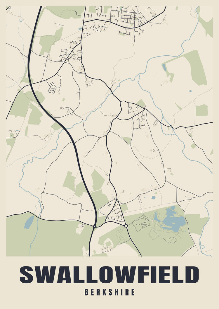 Swallowfield Street Map Poster