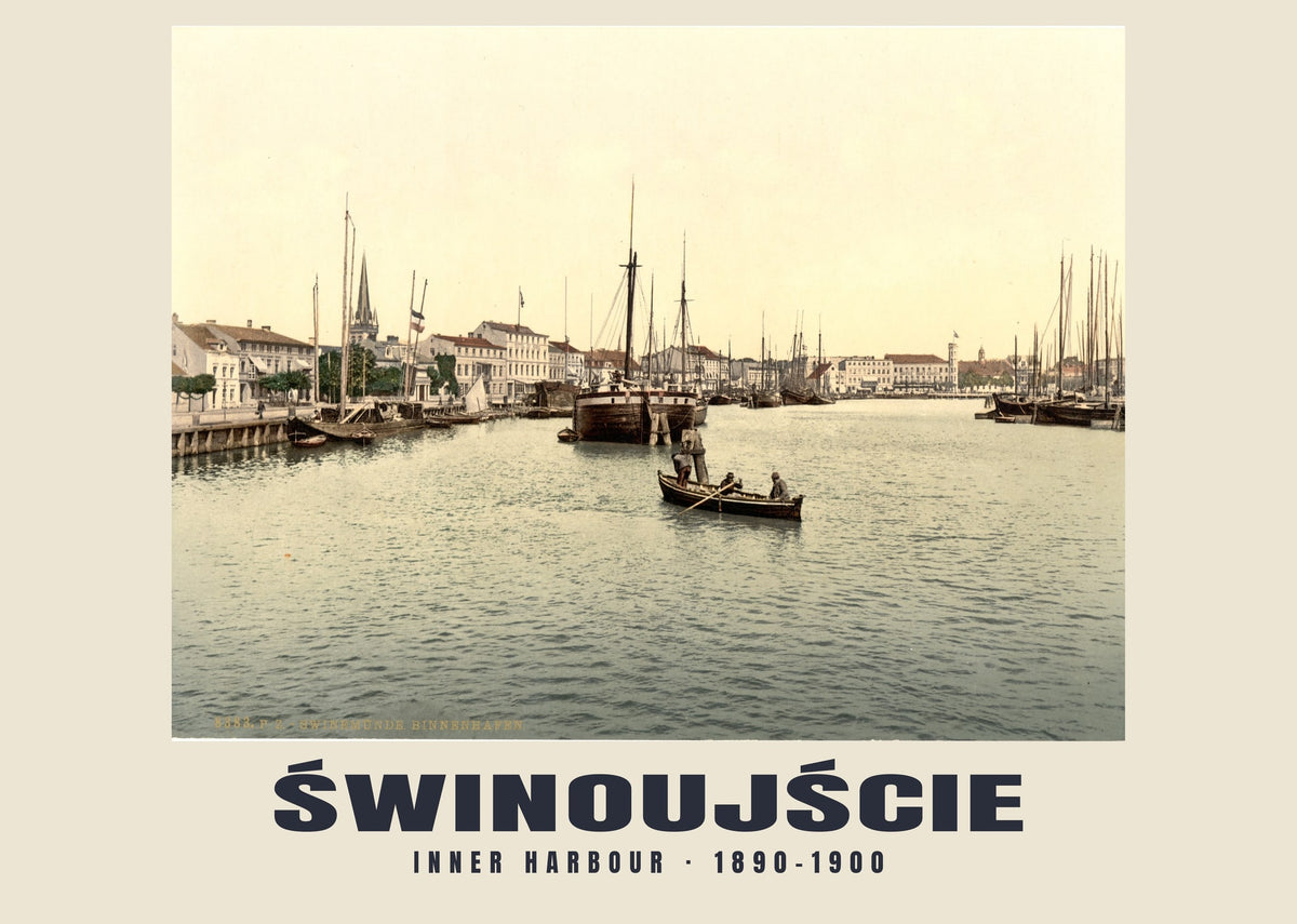 Inner Harbour, Świnoujście, 1890–1900 heritage photograph