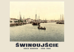 Inner Harbour, Świnoujście — 1890–1900 · Vintage photochrom print