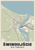 Street map poster of Świnoujście, West Pomerania