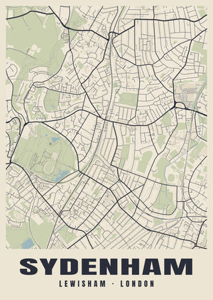 Sydenham Heritage Street Map Poster