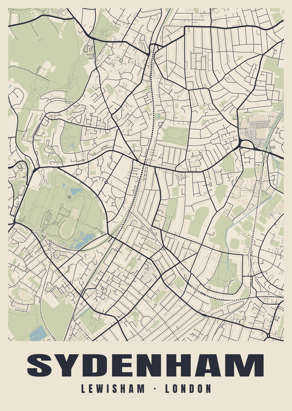 Sydenham Heritage Street Map Poster