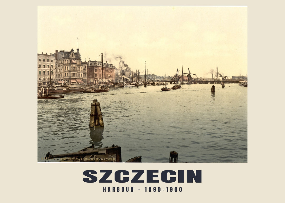 Harbour, Szczecin, 1890–1900 heritage photograph