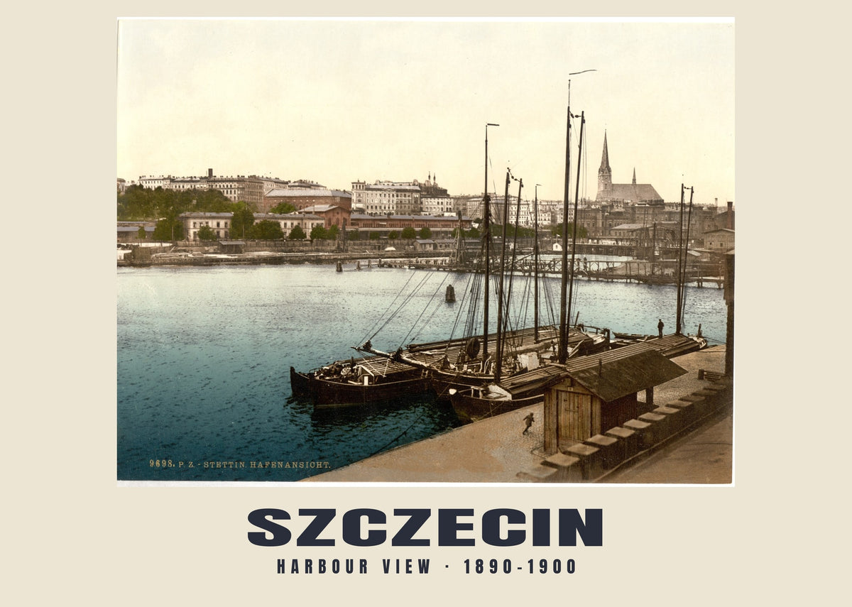 Harbour View, Szczecin, 1890–1900 heritage photograph