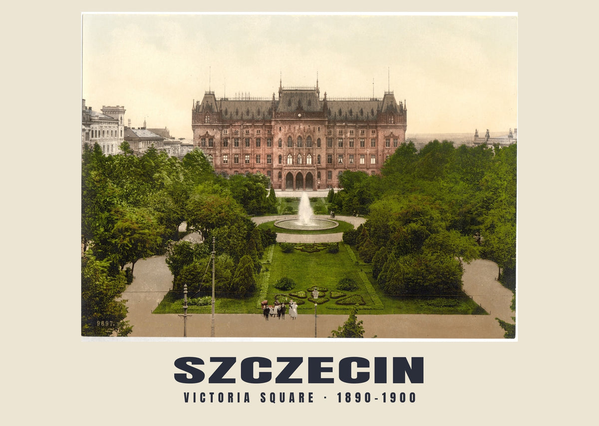 Victoria Square, Szczecin, 1890–1900 heritage photograph
