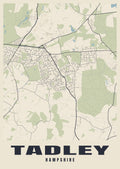 Street map poster of Tadley, Hampshire