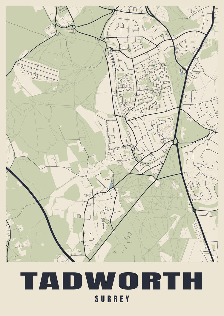 Tadworth Street Map Poster