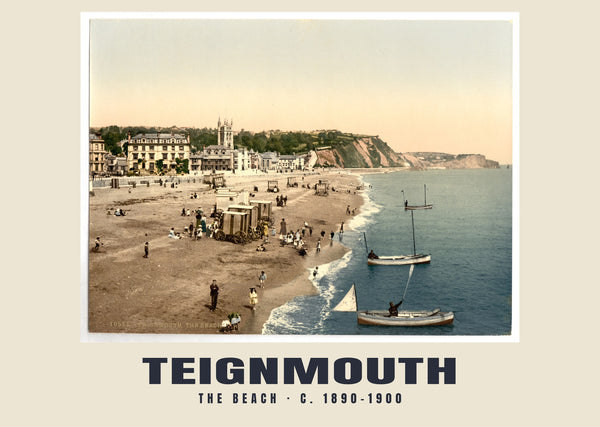 The beach, Teignmouth, c. 1890–1900 Heritage Print