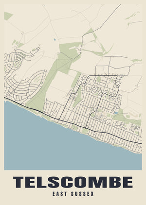 Telscombe Street Map Poster