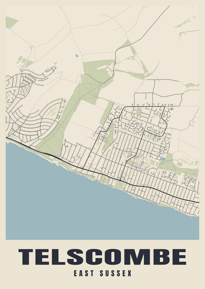 Telscombe Street Map Poster