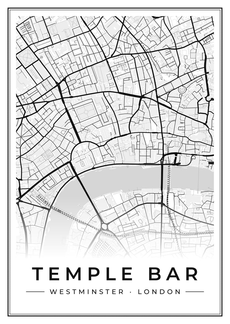 Temple Bar Street Map Poster