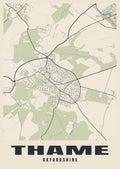 Street map poster of Thame, Oxfordshire