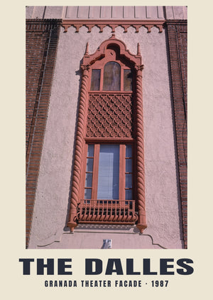 Granada Theater Facade, The Dalles, Oregon — 1987 · Historic photograph print