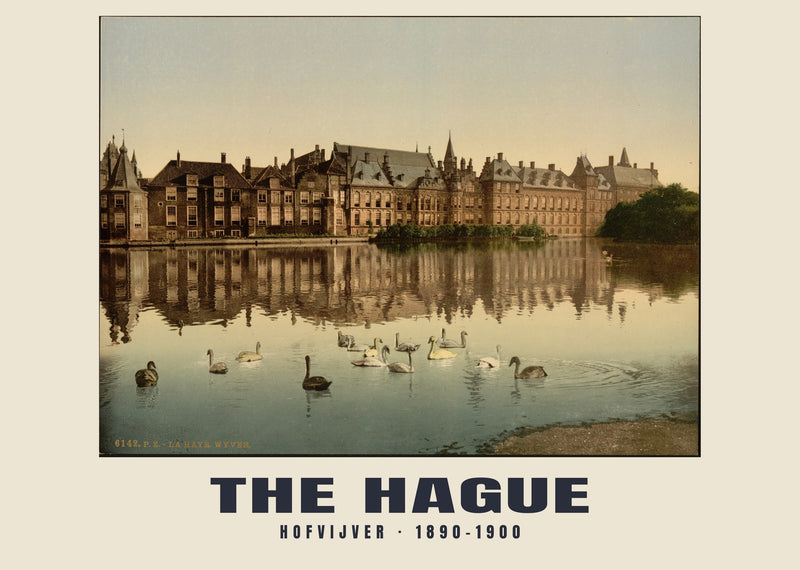 Hofvijver, The Hague — 1890–1900 · Vintage photochrom print