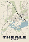 Street map poster of Theale, Berkshire