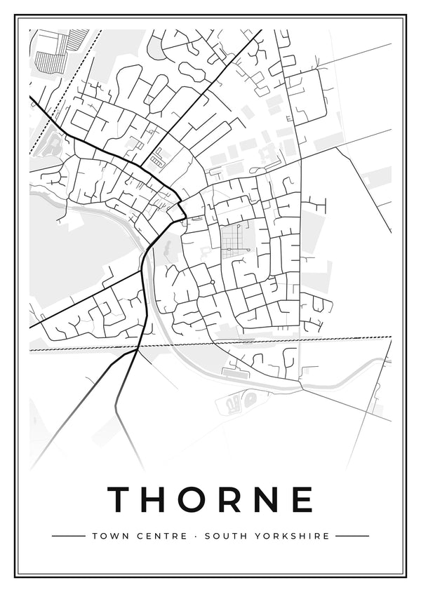 Thorne Town Centre Street Map Poster