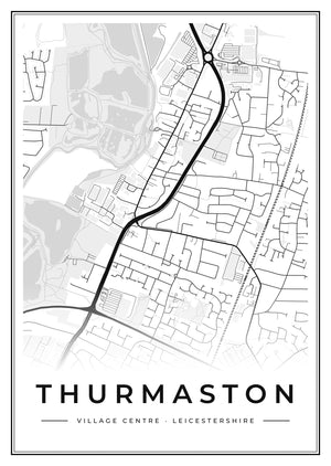 Thurmaston Village Centre Street Map Poster