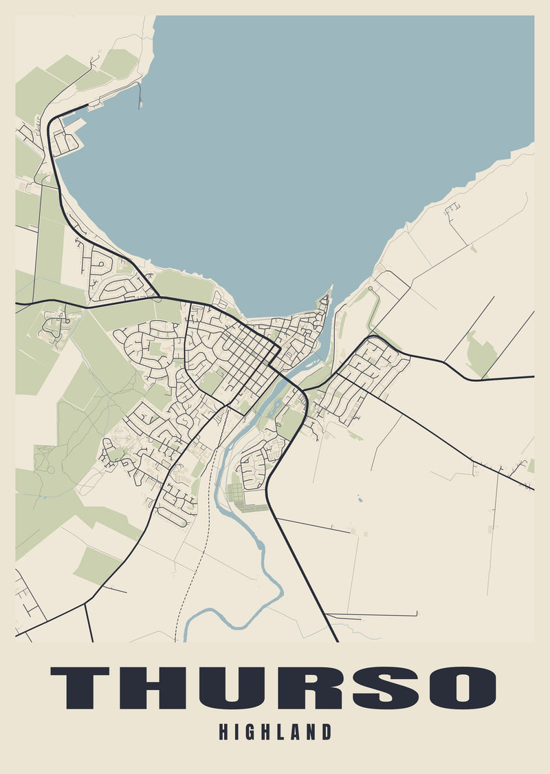 Thurso Street Map Poster
