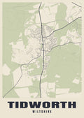 Street map poster of Tidworth, Wiltshire