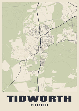 Tidworth Street Map Poster