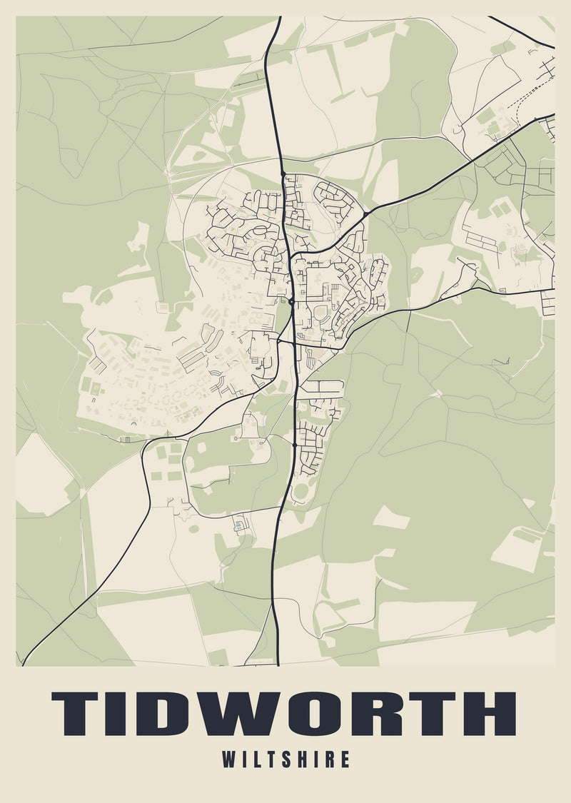 Tidworth Street Map Poster