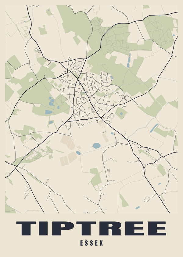 Tiptree Street Map Poster