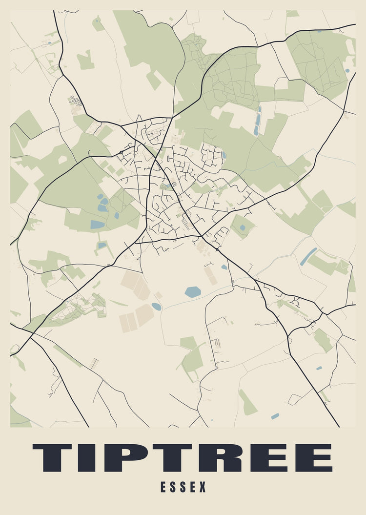 Tiptree Street Map Poster